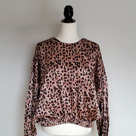 ZARA Oversized Animal Print Top - Picture 1 of 10